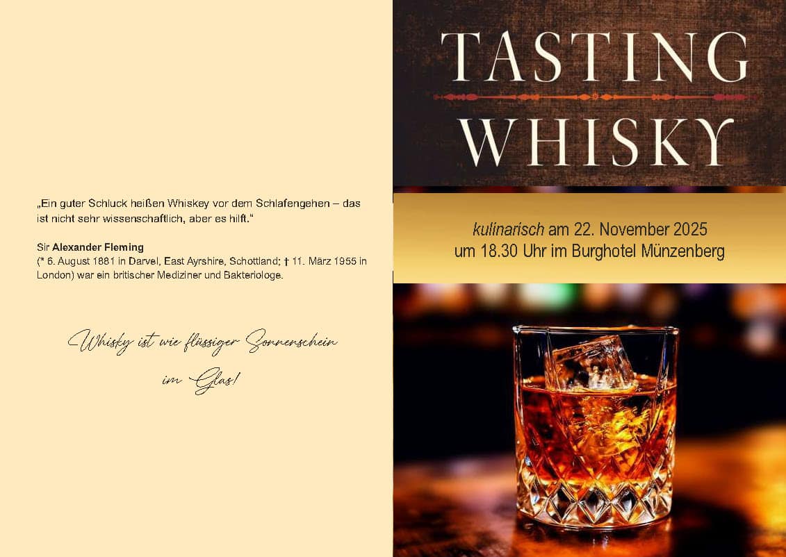 Whisky Tasting Nov2025 Seite 1 Burghotel Münzenberg