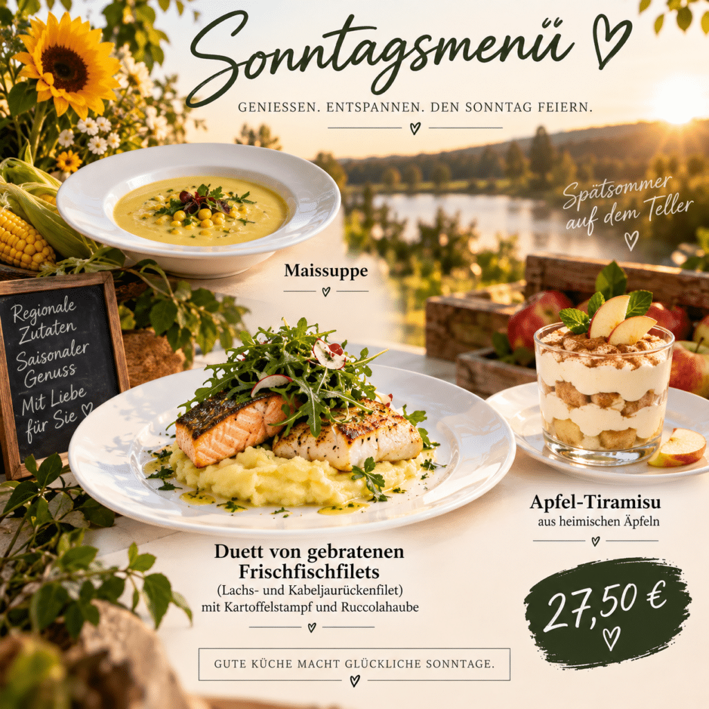 sonntagsmenue karte instagram 13092026 Burghotel Münzenberg